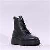Wonders Bristol Platform Lace Ankle Boot - Black Leather